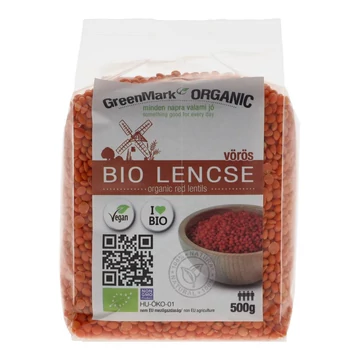 GreenMark Organic bio Lencse vörös 500g 