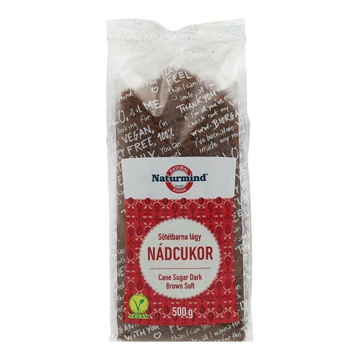 NATURMIND NÁDCUKOR LÁGY SÖTÉTBARNA 500G