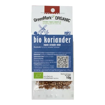 GreenMark Organic bio Koriander, egész, 10g 
