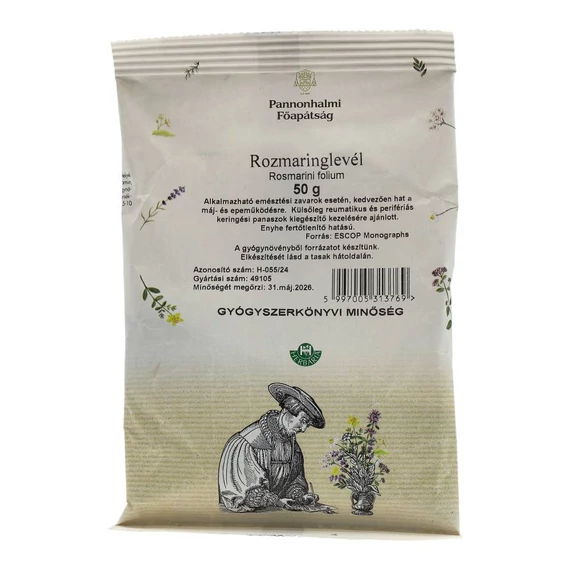 PANNONHALMI ROZMARINGLEVÉL 50G